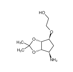 2-[[(3aR,4S,6R,6aS)-6-氨基四氢-2,2-二甲基-4H-环戊烯并-1,3-二氧杂环戊烷-4-基]氧基]乙醇	 
