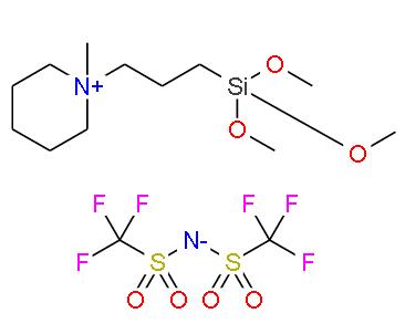  1-(三甲氧基硅)丙基-1-甲基哌啶双三氟甲烷磺酰亚胺盐 | 1246657-92-0 