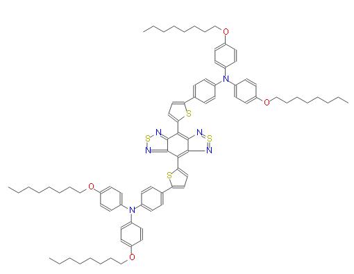 4,4'-苯并[1,2-c:4,5-c']双[1,2,5]噻二唑-4,8-二基二- 5,2-噻吩二基)双[N,N-双[4-(辛氧基)苯基]苯胺 | 1070910-87-0 