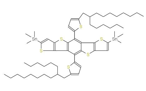 2,7-双(三甲基锡)-5,10-双(2-己基癸基噻吩基)苯并[1,2-B:4,5-B']二噻吩并[3,2-B]噻吩 | 2568975-66-4 