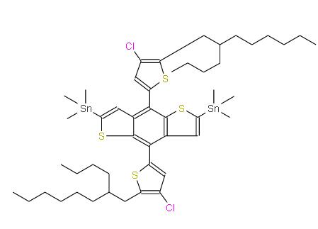 (4,8-二(4-氯-5-(2-丁基辛基)噻吩-2-基)苯并[1,2-B:4,5-B']二噻吩-2,6-二基)双三甲基锡 | 