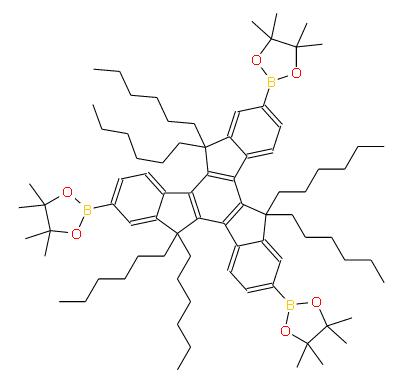 2,2',2''-(5,5,10,10,15,15-六己基-10,15-二氢-5H-二茚并[1,2-a:1',2'-c]芴-2,7,12-三基)三(4,4,5,5-四甲基-1,3,2-二氧硼 