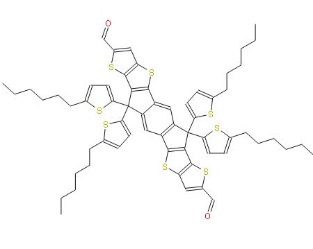6,6,12,12-四(5-己基-2-噻吩基)-6,12-二氢二噻吩并[1,2-B:5,6-B']二噻吩-2,8-二甲醛 | 2102321-08-2 