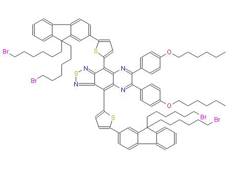 4,9-双(5-(9,9-双(6-溴己基)-9H-芴-2-基)噻吩基)-6,7-双(4-己氧基)苯基)-[1,2,5]噻二唑[3,4-G]喹喔啉 | 