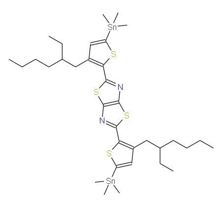 2,5-双(3-(2-乙基己基)-5-(三甲基锡基)噻吩-2-基)噻唑并[5,4-D]噻唑 | 1294515-68-6 