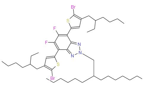 4,7-双(5-溴-4-(2-乙基己基)噻吩基)-5,6-二氟-2-(2-己基癸基)-2H-苯并[d][1,2,3]三氮唑 | 2239298-37-2 