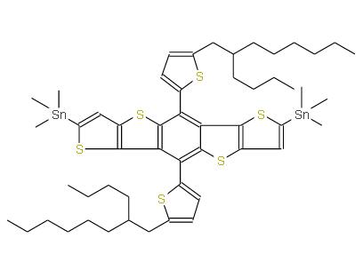 2,7-双(三甲基锡基)-5,10-双(2-丁基辛基噻吩基) 苯并[1,2-B:4,5-B']二(噻吩并[3,2-B]噻吩) | 2582829-56-7 