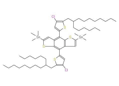 (4,8-双(4-氯-5-(2-己基癸基)噻吩-2-基)苯并[1,2-B:4,5-B']二噻吩-2,6-二基)双(三甲基锡) | 2648593-44-4 