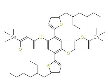 2,7-双(三甲基锡基)-5,10-双(2-乙基己基噻吩基) 苯并[1,2-b:4,5-b']二(噻吩并[3,2-b]噻吩) | 1446476-81-8 