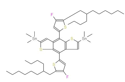 (4,8-双(5-(2-丁基辛基)-4-氟噻吩-2-基)苯并[1,2-B:4,5-B']二噻吩-2,6-二基)双三甲基锡 | 2131164-64-0 