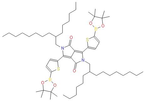 2,5-双(2-己基癸基)-3,6-双(5-(4,4,5,5-四甲基-1,3,2-二氧杂硼戊烷基)噻吩基)吡咯并[3,4-c]吡咯-1,4(2H,5H)-二酮 | 1224430-81-2 
