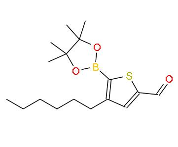 2-(4,4,5,5-四甲基-1,3,2-二氧代硼戊环-2-基)-3-己基噻吩-5-醛 | 1402132-40-4 