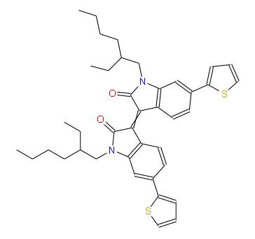 (E)-1,1'-双(2-乙基己基)6,6'-二(2-噻吩基)-[3,3'-双亚吲哚基]-2,2'-二酮 | 1327155-08-7 