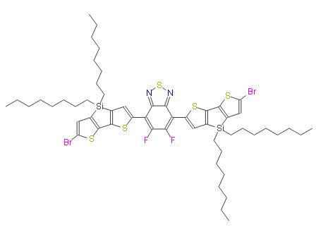 4,7-双(6-溴-4,4-二辛基-4H-硅烷[3,2-B:4,5-B']二噻吩-2-基)-5,6-二氟苯并[C][1,2,5]噻二唑 | 2088232-25-9 