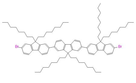 7,7''-二溴-9,9,9',9',9'',9''-六辛基-9H,9'H,9''H-2,2':7',2''-三连芴 | 646474-54-6 