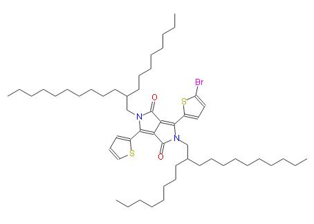 3-(5-溴噻吩基)-2,5-双(2-辛基十二烷基)-6-噻吩基吡咯并[3,4-C]吡咯-1,4(2H,5H)-二酮 | 1415922-89-2 