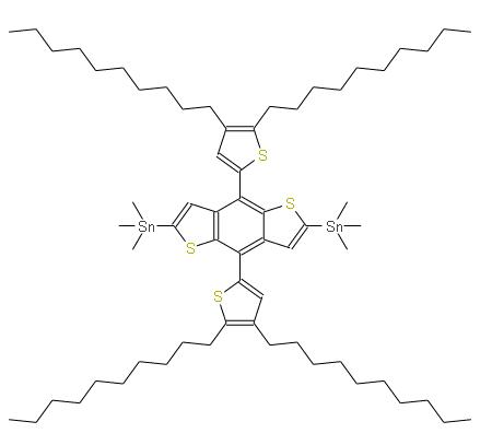 (4,8-双(2-(4,5-二癸基)噻吩)苯并[1,2-B:4,5-B']二噻吩-2,6-二基)双三甲基锡 | 1307899-54-2 