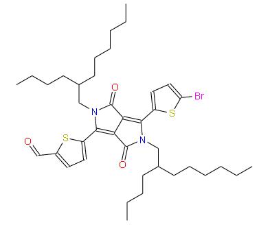 3-(5-溴噻吩基)-2,5-双(2-丁基辛基)-6-(噻吩基)吡咯并[3,4-C]吡咯-1,4(2H,5H)-二酮 | 1454609-37-0 