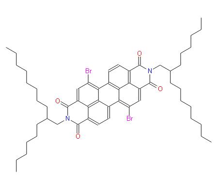 5,12- 二溴-2,9-二(2-己基癸基)蒽并[2,1,9-def:6,5,10-d'e'f'] 二异喹啉-1,3,8,10(2H,9H)- 四酮 | 1374838-69-3 