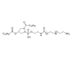 二棕榈酰磷脂酰乙酰胺聚乙二醇氨基,二棕榈酰磷脂酰乙酰胺PEG氨基DPPE PEG Amine, DPPE-PEG-NH2 