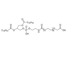 二棕榈酰磷脂酰乙酰胺聚乙二醇羧基，二棕榈酰磷脂酰乙酰胺PEG羧基DPPE PEG Acid, DPPE-PEG-COOH 