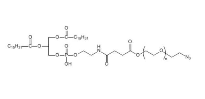 二棕榈酰磷脂酰乙酰胺PEG叠氮DPPE-PEG-Azide, DPPE-PEG-N3；二棕榈酰磷脂酰乙酰胺聚乙二醇叠氮 