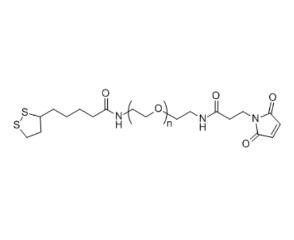 硫辛酸PEG马来酰亚胺Thioctic acid-PEG-MAL,LA-PEG-MAL;硫辛酸聚乙二醇马来酰亚胺 